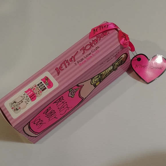 NWT 7Pcs. Betsey Johnson Champagne Socks - Picture 6 of 10